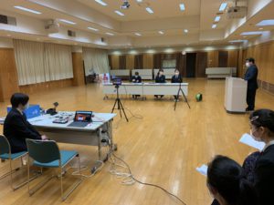 リモートで総会　生徒が全部取り仕切っています